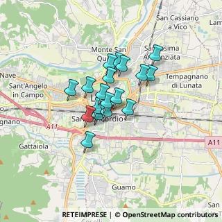 Mappa Piazzale Curtatone, 55100 Lucca LU, Italia (1.145)