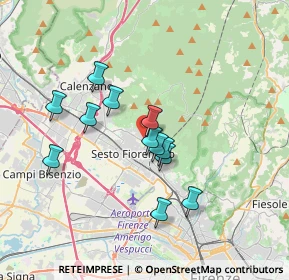 Mappa Via Gaspero Bencini, 50019 Sesto Fiorentino FI, Italia (3.03917)