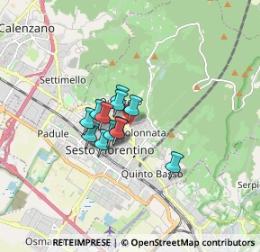 Mappa Via Gaspero Bencini, 50019 Sesto Fiorentino FI, Italia (1.015)
