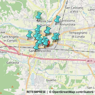 Mappa Via Giuseppe Mazzini, 55100 Lucca LU, Italia (1.17333)