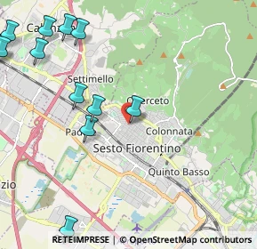 Mappa Via Benvenuto Cellini, 50019 Sesto Fiorentino FI, Italia (2.95167)