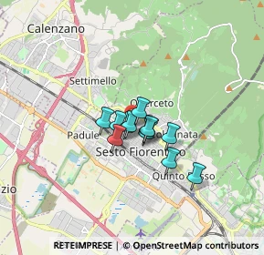 Mappa Via Benvenuto Cellini, 50019 Sesto Fiorentino FI, Italia (0.94167)