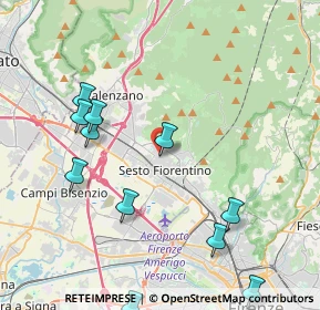 Mappa Via Benvenuto Cellini, 50019 Sesto Fiorentino FI, Italia (4.86636)