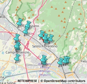 Mappa Via Benvenuto Cellini, 50019 Sesto Fiorentino FI, Italia (3.97813)