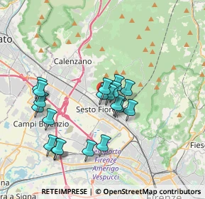 Mappa Via Benvenuto Cellini, 50019 Sesto Fiorentino FI, Italia (3.37737)