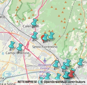 Mappa Via Benvenuto Cellini, 50019 Sesto Fiorentino FI, Italia (6.2305)