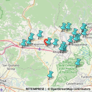 Mappa Via Pietro Mascagni, 55016 Porcari LU, Italia (9.065)