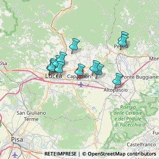 Mappa Via dei Baccioni, 55012 Lucca LU, Italia (6.13462)