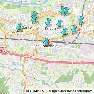 Mappa Via Amedeo Paolettoni, 55100 Lucca LU, Italia (1.21909)