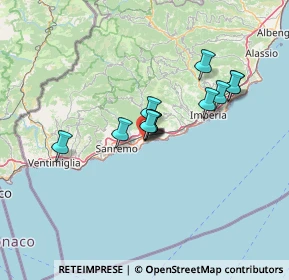 Mappa Via Aurelia Ponente, 18038 Sanremo IM, Italia (9.9225)