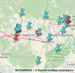 Mappa Via Galileo Galilei, 55016 Porcari LU, Italia (9.579)