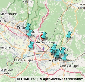 Mappa Viale Galileo Ferraris, 50019 Sesto Fiorentino FI, Italia (7.20857)