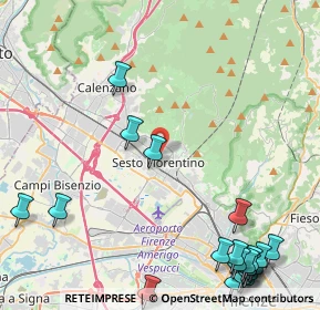 Mappa Via Alessandro Volta, 50016 Sesto Fiorentino FI, Italia (6.6345)