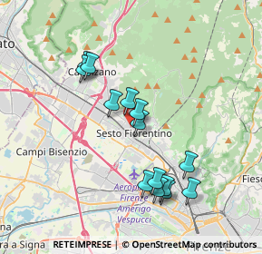 Mappa Via Fratelli Bandiera, 50019 Sesto Fiorentino FI, Italia (3.52571)