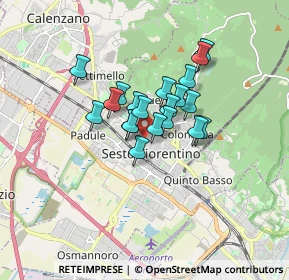 Mappa Via Fratelli Bandiera, 50019 Sesto Fiorentino FI, Italia (1.1355)