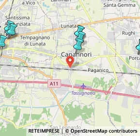 Mappa Via del Casalino Tassignano, 55012 Capannori LU, Italia (3.06818)