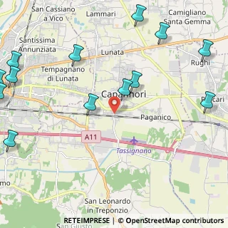 Mappa Via del Casalino Tassignano, 55012 Capannori LU, Italia (3.16846)