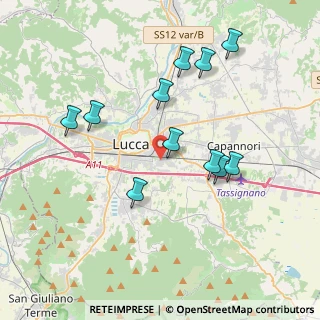 Mappa Provincia di Lucca, 55100 Lucca LU, Italia (3.83545)