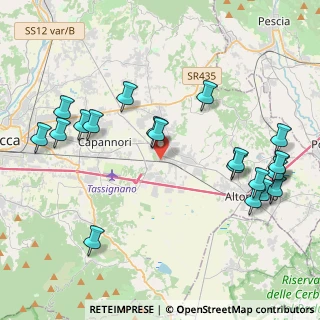 Mappa Via Pacchioni, 55016 Porcari LU, Italia (4.993)