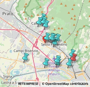 Mappa Via Bruno Trentin, 50019 Sesto Fiorentino FI, Italia (3.3625)