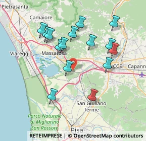 Mappa Via della Chiesa Seconda, 55100 Lucca LU, Italia (7.49867)