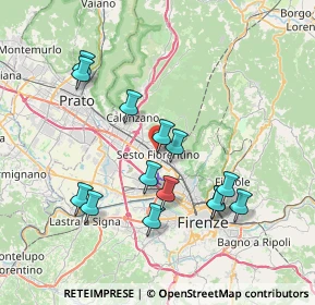 Mappa P.ZZA V.VENETO ANG. VIA CAVALLOTTI, 50019 Sesto Fiorentino FI, Italia (7.40714)