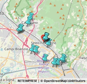 Mappa P.ZZA V.VENETO ANG. VIA CAVALLOTTI, 50019 Sesto Fiorentino FI, Italia (3.27941)