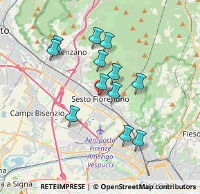 Mappa P.ZZA V.VENETO ANG. VIA CAVALLOTTI, 50019 Sesto Fiorentino FI, Italia (3.1125)