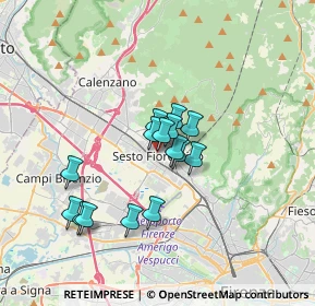 Mappa P.ZZA V.VENETO ANG. VIA CAVALLOTTI, 50019 Sesto Fiorentino FI, Italia (2.62333)