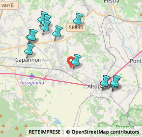 Mappa Via Rocchetti, 55016 Porcari LU, Italia (4.58308)