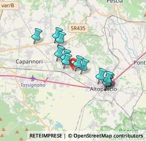 Mappa Via Rocchetti, 55016 Porcari LU, Italia (2.82769)