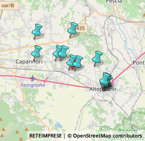 Mappa Via Rocchetti, 55016 Porcari LU, Italia (3.08)