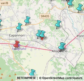 Mappa Via Rocchetti, 55016 Porcari LU, Italia (6.5355)