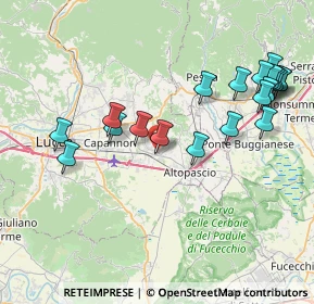 Mappa Via Rocchetti, 55016 Porcari LU, Italia (8.995)