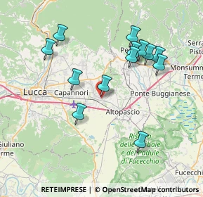 Mappa Via Rocchetti, 55016 Porcari LU, Italia (7.73385)