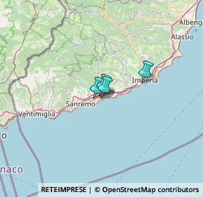 Mappa Via Oro, 18018 Taggia IM, Italia (57.45)