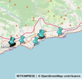 Mappa Via Oro, 18018 Taggia IM, Italia (4.00333)