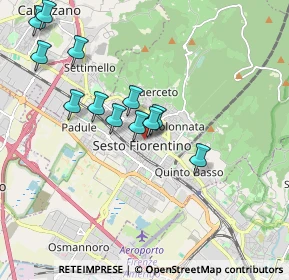 Mappa Via Felice Cavallotti, 50019 Sesto Fiorentino FI, Italia (1.85917)