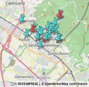 Mappa Via Dante Alighieri, 50019 Sesto Fiorentino FI, Italia (1.2275)