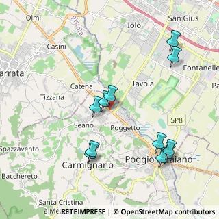 Mappa Strada Statale Pistoiese, 59011 Seano PO, Italia (2.19182)