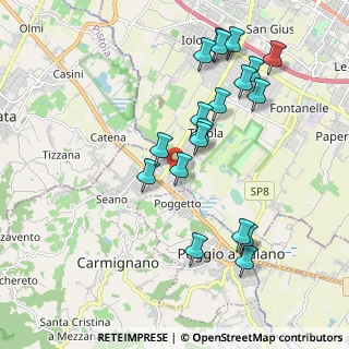 Mappa Via Thomas Alva Edison, 59011 Carmignano PO, Italia (2.08632)