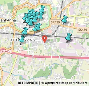 Mappa Via Lorenzo Nottolini, 55100 Lucca LU, Italia (1.0525)