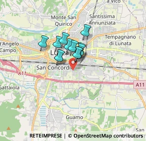 Mappa Via Lorenzo Nottolini, 55100 Lucca LU, Italia (1.02667)