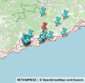 Mappa 18011 Arma di Taggia IM, Italia (5.59)