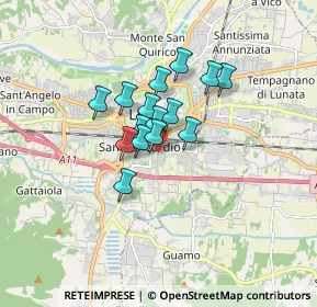 Mappa Via Bonagiunta Urbiciani, 55100 Lucca LU, Italia (1.09933)