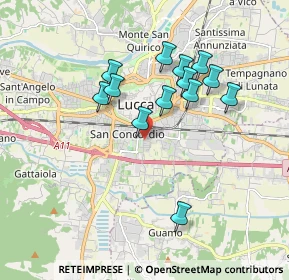 Mappa Via Bonagiunta Urbiciani, 55100 Lucca LU, Italia (1.64538)