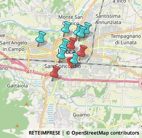 Mappa Via Bonagiunta Urbiciani, 55100 Lucca LU, Italia (1.24545)