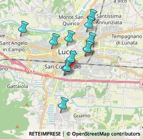 Mappa Via Bonagiunta Urbiciani, 55100 Lucca LU, Italia (1.53833)