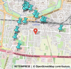 Mappa Via Bonagiunta Urbiciani, 55100 Lucca LU, Italia (0.611)