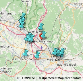 Mappa Via Alessandro Manzoni, 50019 Sesto Fiorentino FI, Italia (7.52167)